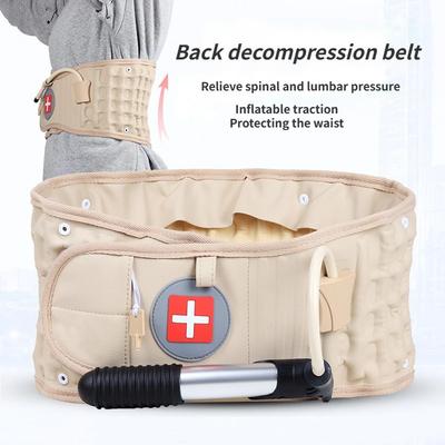 Back Decompression Waist Belt Back Massager Back Pain Relief Spinal Lumbar Inflatable Traction Belt Air Waist Support Brace Belt