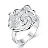 925 Sterling Zilver Dames Ring 7-10# Fijne Bloem Mode Bruiloft Cadeau Bedel Feest Sieraden Accessoires Groothandel