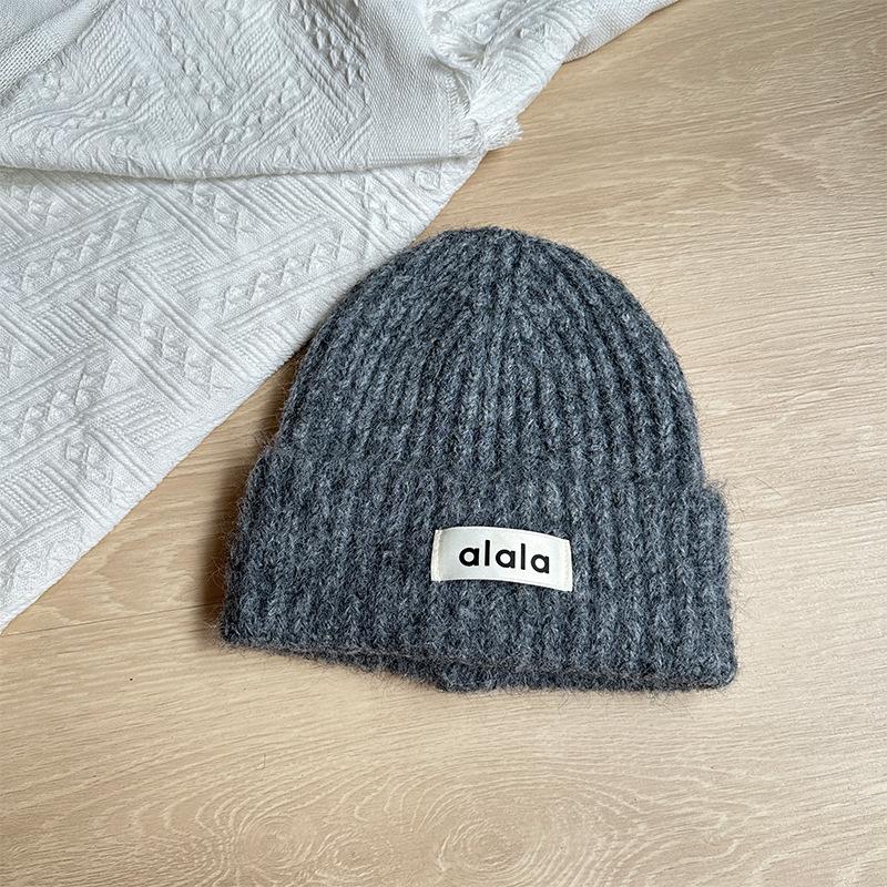 

Новый тренд Защита ушей Завитая Шерстяная шапка Зимняя теплая Утолщенная вязаная шапка Большой обхват головы Шерстяная шапка one size