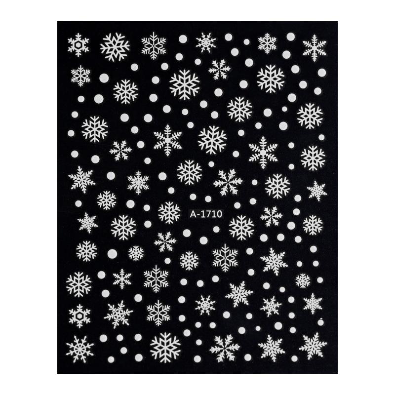 Autocolante de Crăciun 3D Laser Argint Ren & Fulg de Nea