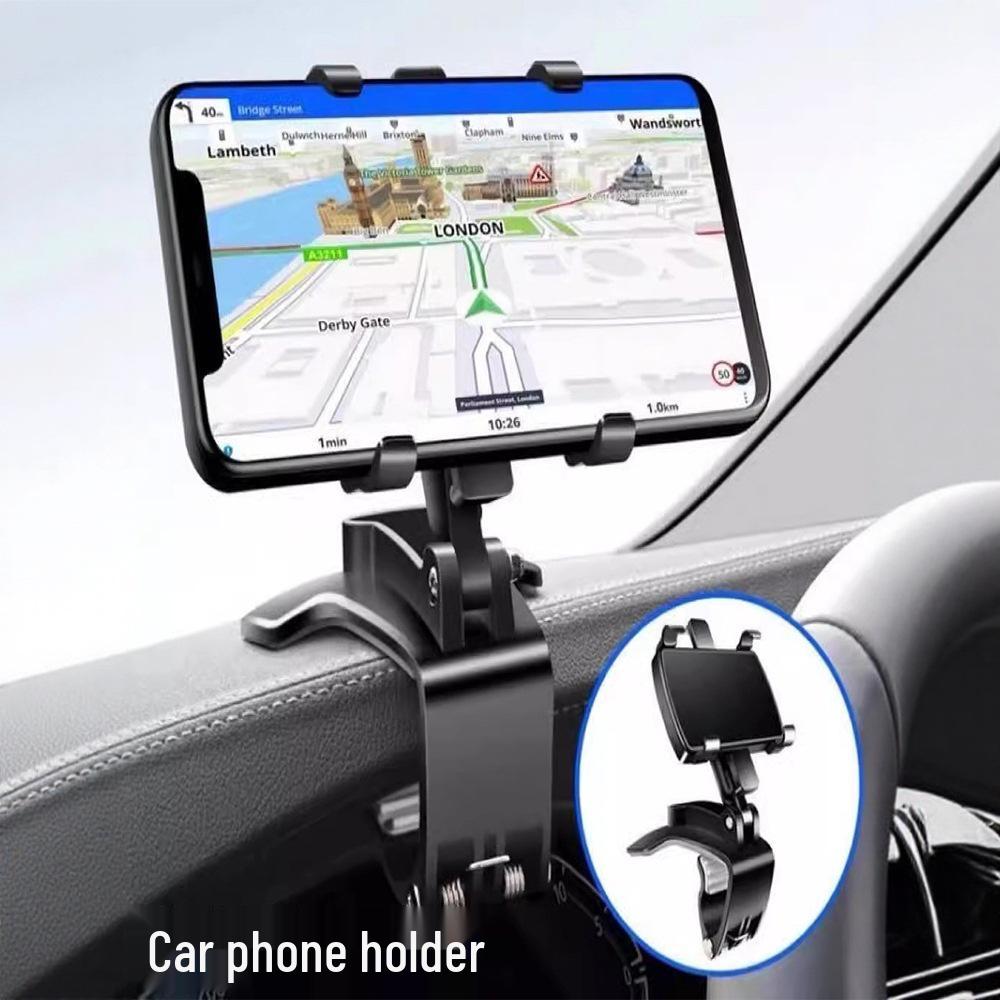 Multifunctional Phone Mount for Car: Dashboard, Console, Rearview Mirror & Sun Visor