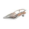 Baotou Sandals Thick Heel Low Heel Hollow Pointed Head Temperament Fashionable Versatile Niche Design Sense with Skirt Sandals