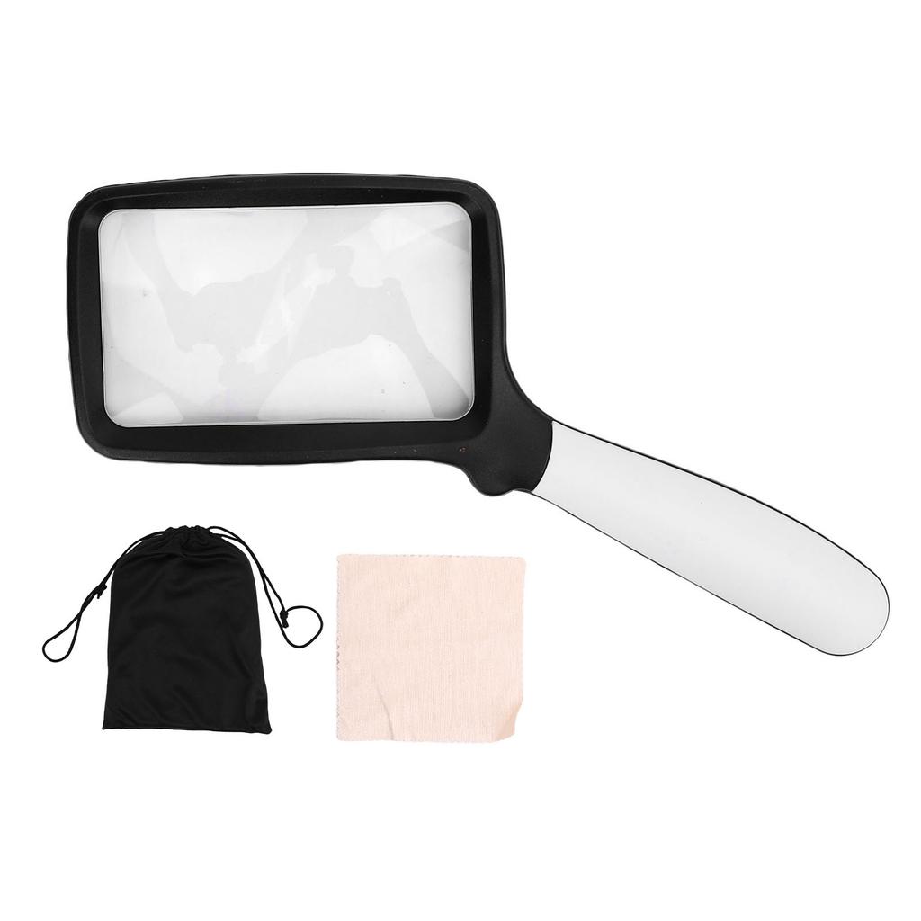 3X Magnifying Glass with LED Light Foldable Rectangle Handheld Magnifier for Reading Book Newspaper 