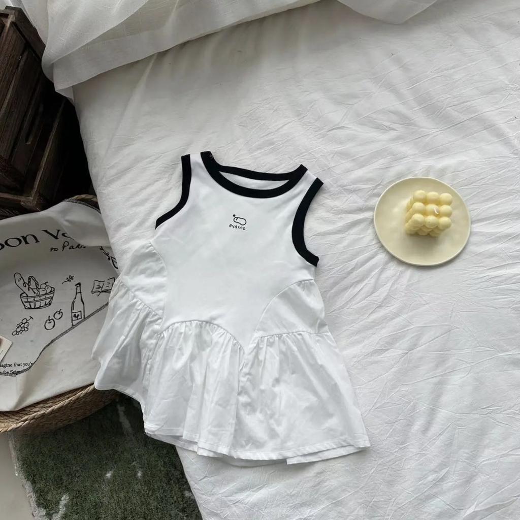 Summer Dress Children's Clothing Summer Girls' Casual Girls' Vest Dress Korean Spliced Dress