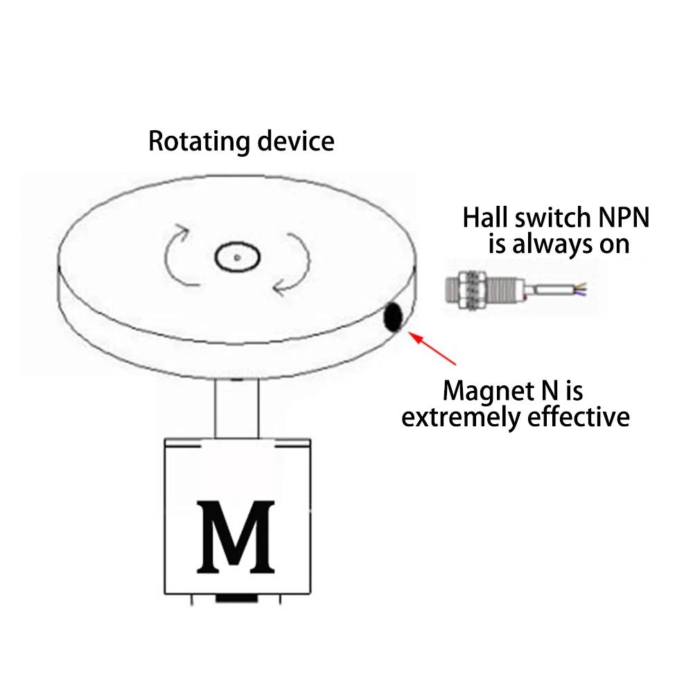 4 Digital LED Tachometer 0.56 Inch NPN 5V DC 8-24V 10-9999RPM Speed Meter RPM Gauge Speed Meter With Hall Sensor Switch