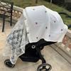 Baby Stroller Mosquito Net & Sunshade: Breathable, Windproof, and Sun Protection Cover.