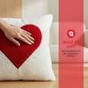 Soft Valentine Heart Pattern Pillowcase Embroidery Decorative Tufted Cushion Case LOVE 45CM Pillow Towel Home Sofa Decor