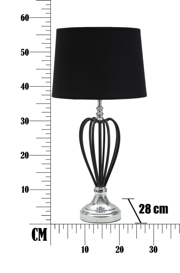 Table Lamp Darky Silver Cm Ø 28X56