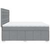 Vidaxl Letto Continentale Con Materasso, Grigio Chiaro, Tessuto 200X200 Cm