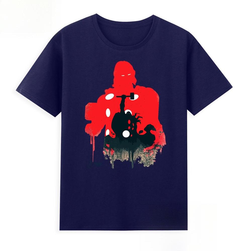 Licensed Anime Super Heroes Avengers Thor Shadow Print T-Shirts Men's and Women's Short Sleeve Relaxed Plus Size Tops