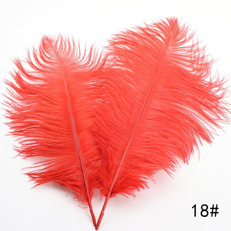 High Quality Ostrich Hair 35-40Cm Multi-Colored Decorative Feathers, Stage Room Flower Arrangement Feathers