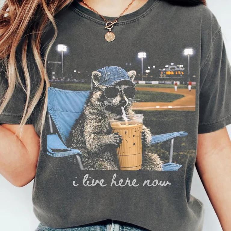 Racoon Funny Ballfield Shirt Baseball Mama Style Shirt Softball Shirt Travel XXXXL