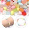 100pcs Candy Color Oval Acrylic Beads Mixed Color Loose Spacer Beads For Jewelry Making DIY Crafts Necklace Bracelet Accessories