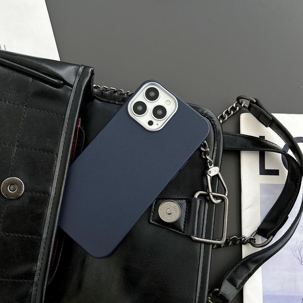 For Apple 17promax Phone Case for IPhone 16 Premium Imitation Lychee Skin Pattern 15 All Inclusive Protective Case 14 New