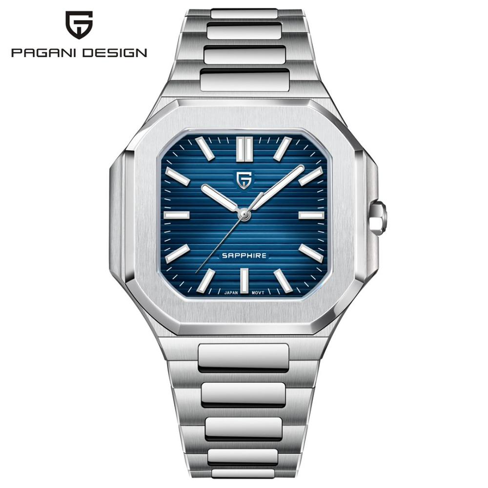 PAGANI DESIGN 37MM New Men Watches VH31 Luxury Quartz Watch For Men Stainless Steel Sapphire glass Quartz Watches Gift