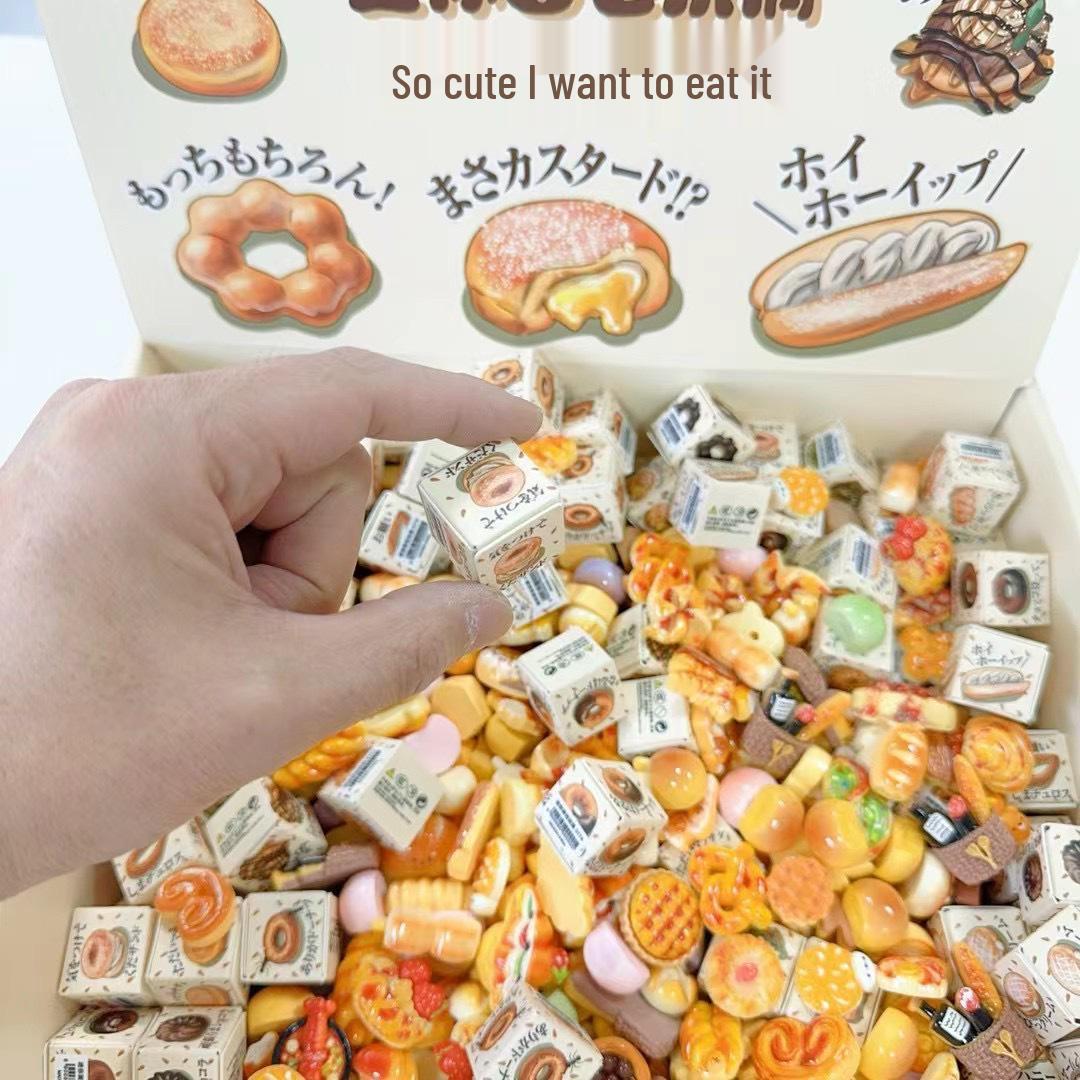 

Mini Bread Blind Box: Realistic Dessert Toy Cakes, Individually Packaged for Children s Role-Play and Display Buy 120 pcs, Get Packaging Box