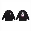 Unisex lässiger übergroßer Rundhals-Pullover mit Schriftzug-Print leichter Baumwoll-Hoodie