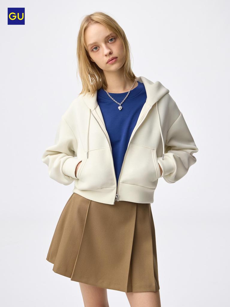 Uniqlo Gu Puff Sweatshirt Full Zip Hoodie