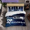 Seattle Seahawks Pattern Microfiber 3Pcs Bedding Set Decor Duvet Cover Set For Bedroom Home Use