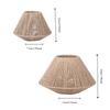 Rustic Imitation Rattan Lampshade Hanging Design Boho Style Handmade Paper Weaving Lampshade Creative Handcrafted