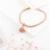 Rose gold plated Exquisite Bead Sparkling Pink Hot Air Balloon Dangle Charm for Women fit European Original Bracelet DIY Jewelry