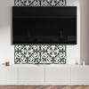 Panel Samoprzylepny Z Grafiką Do Jadalni Pcv 120X60 Cm Wzór Roślinny Z Ornamentami