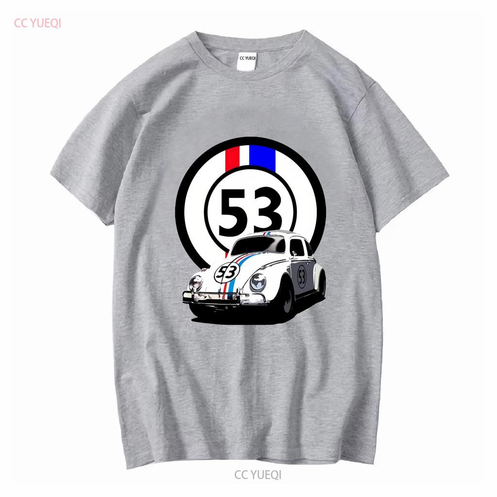 Herbie il Maggiolino Film Targa Numero 53 T-shirt vintage Lavata Alla Moda Morbida Traspirante Unisex Comoda