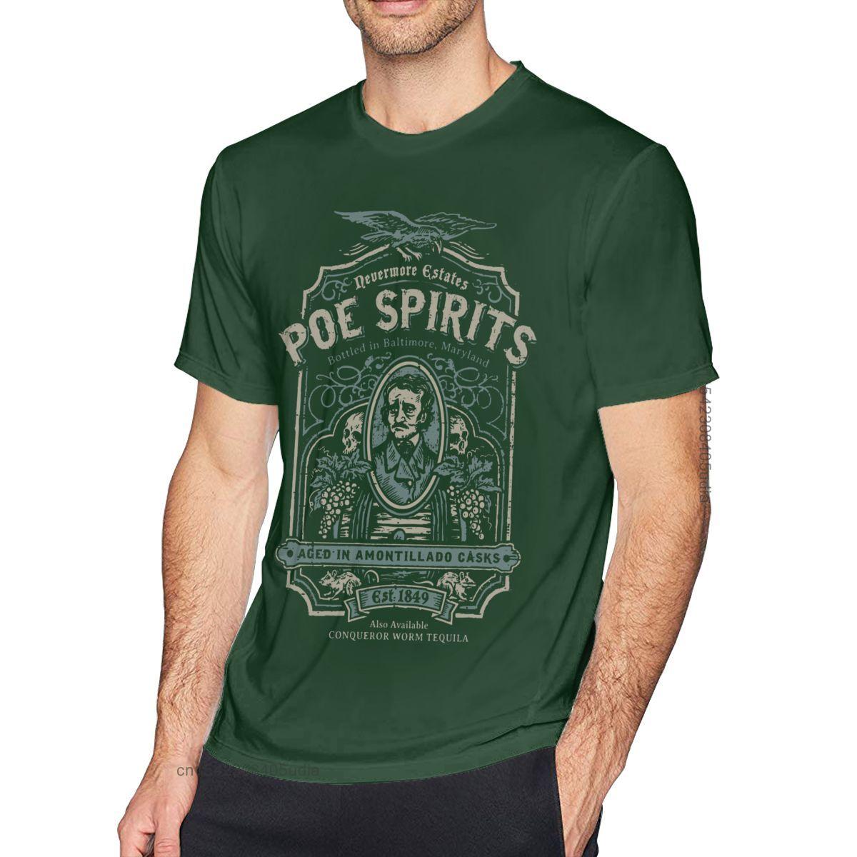 

Edgar Allan Poe Tshirts Poe Spirits T Shirt Cute Cotton Tee Shirt Harajuku Mens Short Sleeve Graphic Tshirt S