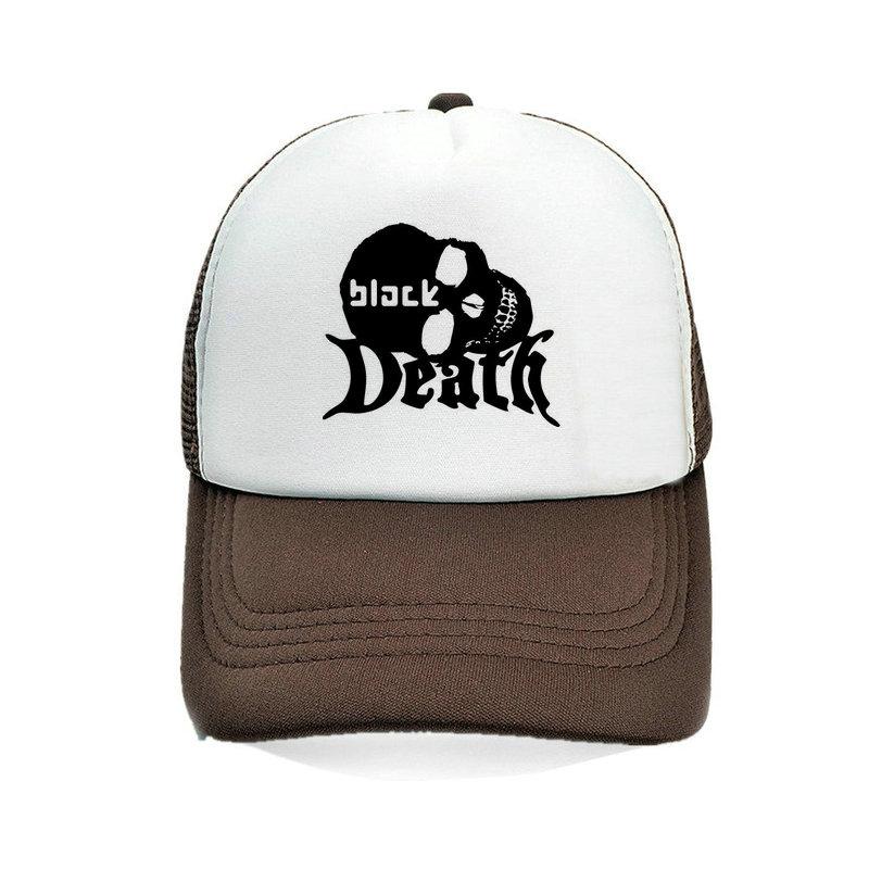 Der schwarze Tod-Sommerhut, mittelalterliches Leben, Überleben, Spiel, Hüte, Kappe, Unisex, gefallener Schädel, Trucker-Kappe, grausame Krankheit, Baseballkappe, YY462