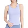 Siomlana Hot Yoga Cupped Tank Yoga Bra Sports Round Women's Undershirt, Top, T-Shirt, Top, Camisole, Neck, Smooth, Moisture-Wicking, Quick-Drying
