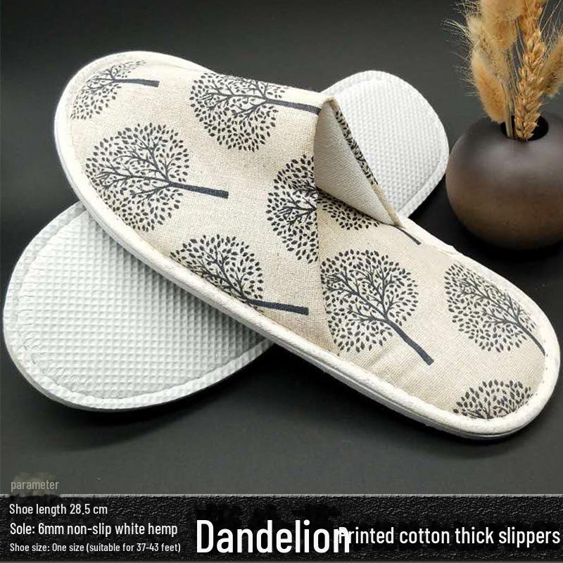 Thickened Disposable Hotel Room Cotton Slippers