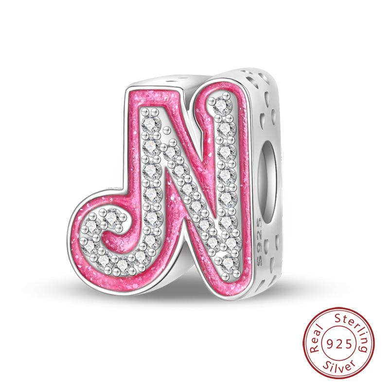 Passen Qikaola Armbänder Charms Sterlingsilber Kupfer 26 Alphabet Buchstaben Charms Perlen Für Frauen Feiner DIY Geburtstags Schmuck Geschenke