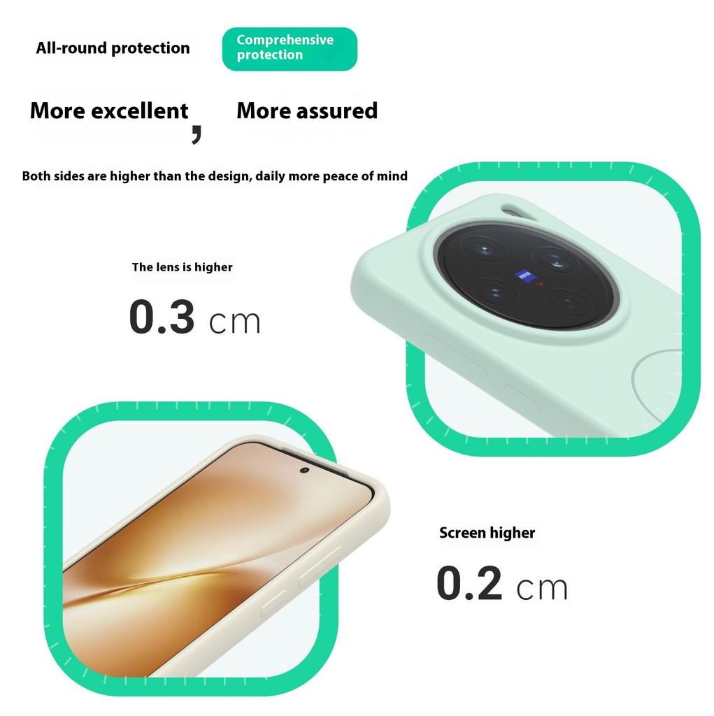 For Vivo X200 5G Liquid Silicone Case Compatible with MagSafe Skin-Touch Phone Cover