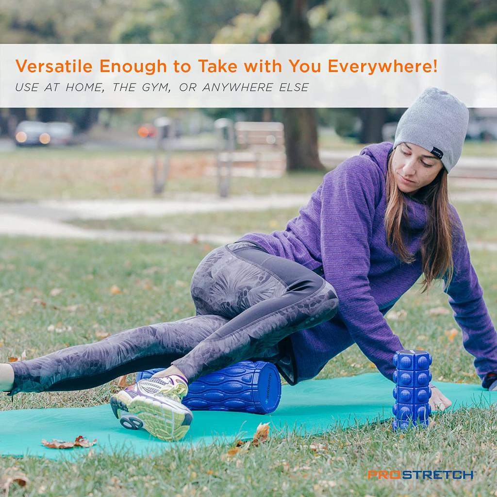 ProStretch Addaday Foam Roller Massager for Trigger Point and Myofascial and Lower Back Non-Agon Release, Back, Legs, Shoulders,