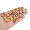 Gold Color Stainless Steel Round Hoop Earring Cartoon Animal Cat Paw Bunny Lobster Alloy Pendant Earrings For Women Girl Jewelry