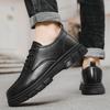 2024 Men's Korean Leather Platform Oxford Thick soled Men's Casual Fashion Formal Evening Dress Wear resistant Shoes