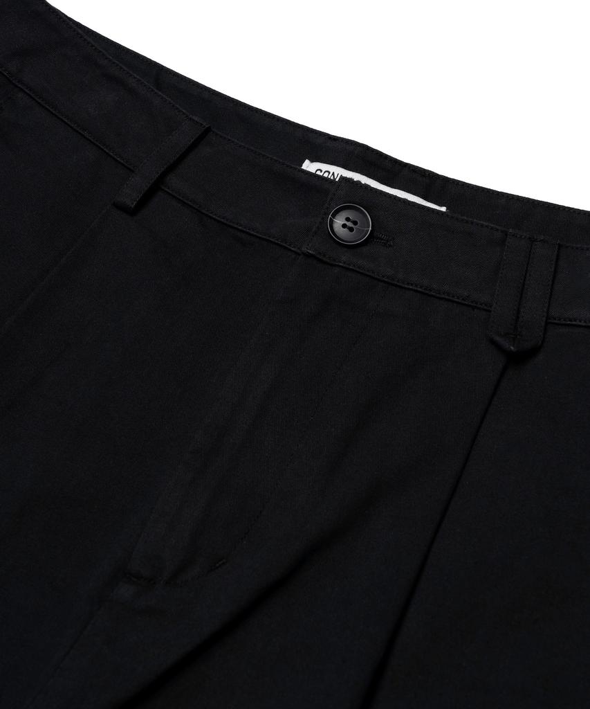 CONNECT KINLOCH Washed Cotton Bermuda Pants [Black]