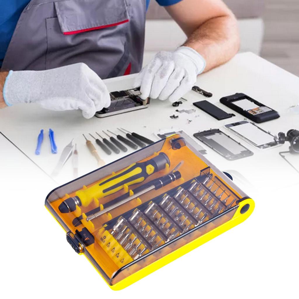 45 in 1 Screwdriver Tool Kit Driver Bits Handle Tweezers Extension Bar for Electronic Repair