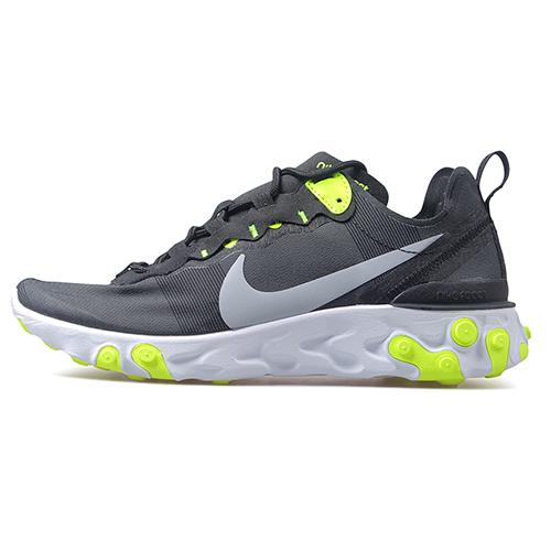 New Nike React Element 55 Black Volt Cool Grey Women's BQ2728-001