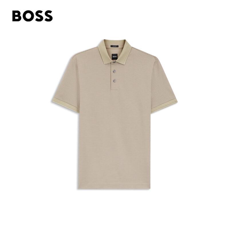 

BOSS Men s 2026 Summer Jacquard Mercerized Cotton Polo Shirt L