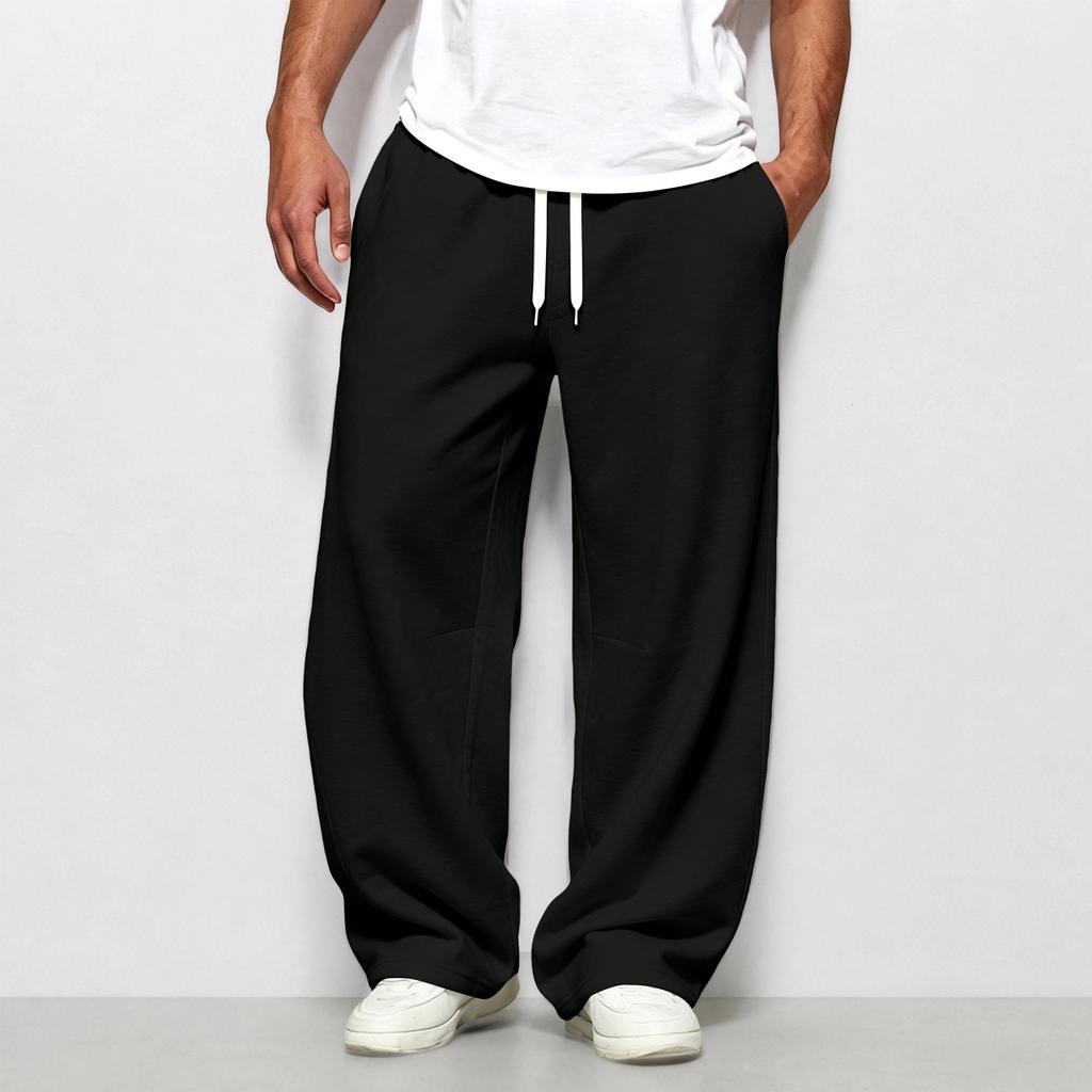 Men's Color Casual Wide Leg Loose Fit Sweatpants