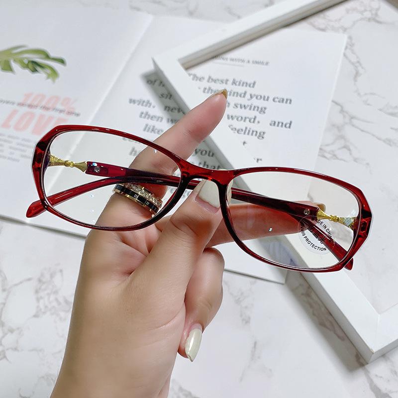 

Women S Anti-Blue Reading Glasses Fashionable Ultra-Light Flat Glasses Retro Small Frame Reading Glasses Non-prescription blue light blocking