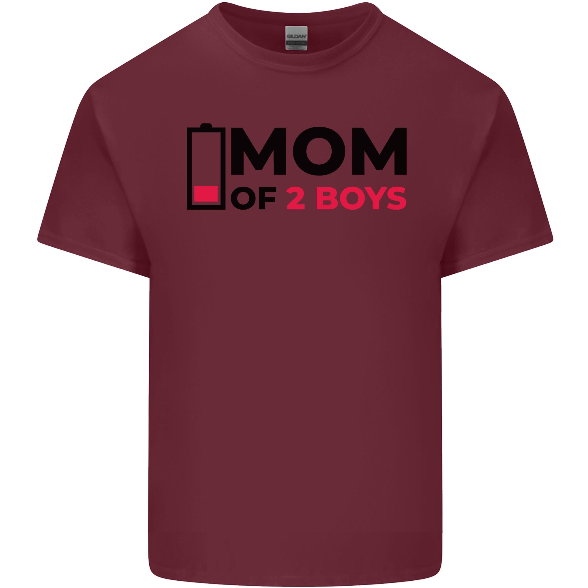 Mom of Two Boys Funny Mothers Day Unisexs Light Cotton TShirt S