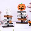 New Halloween Decoration Creative Tree-shaped Ghost Pumpkin Directional Sign Wooden Halloween Atmosphere Decorative Item