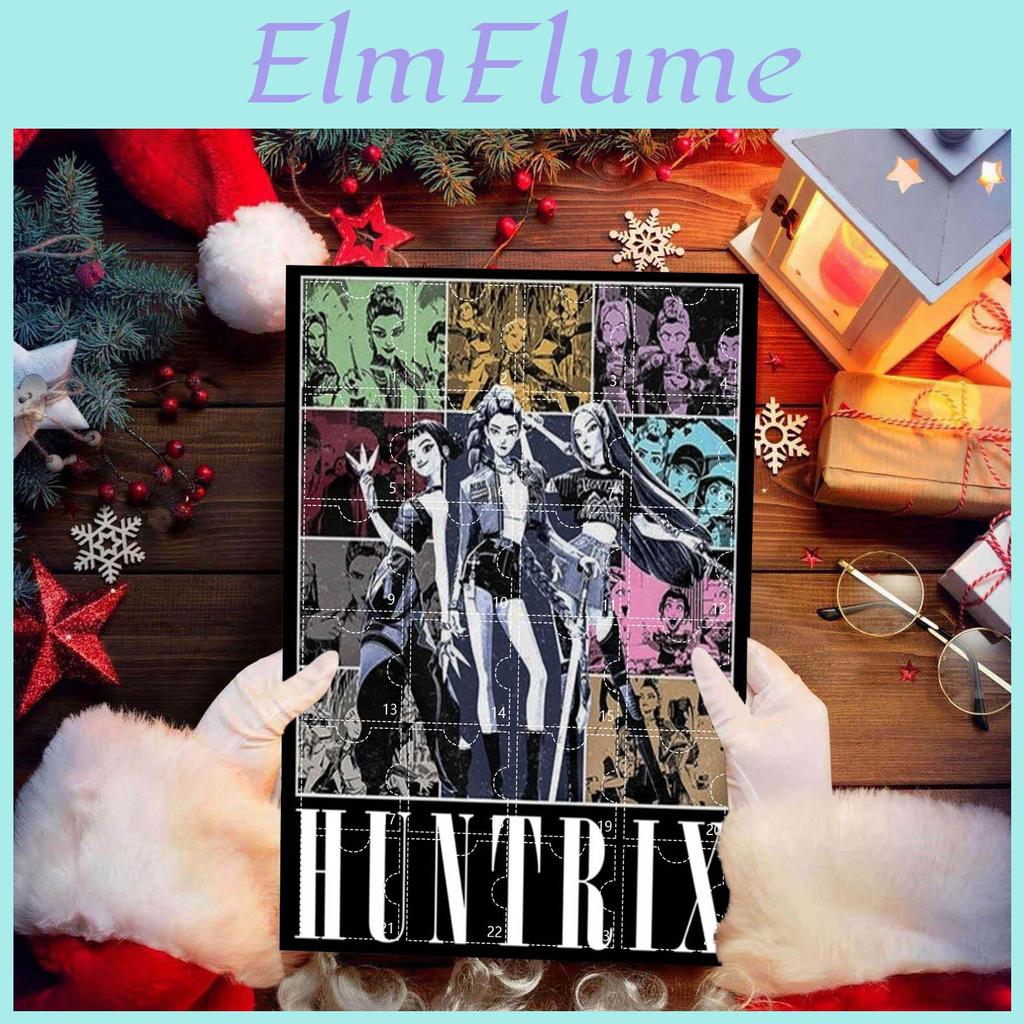 Hunter Advent Calendar With 24 Acrylic Car Pendant Keychains For Gift Giving
