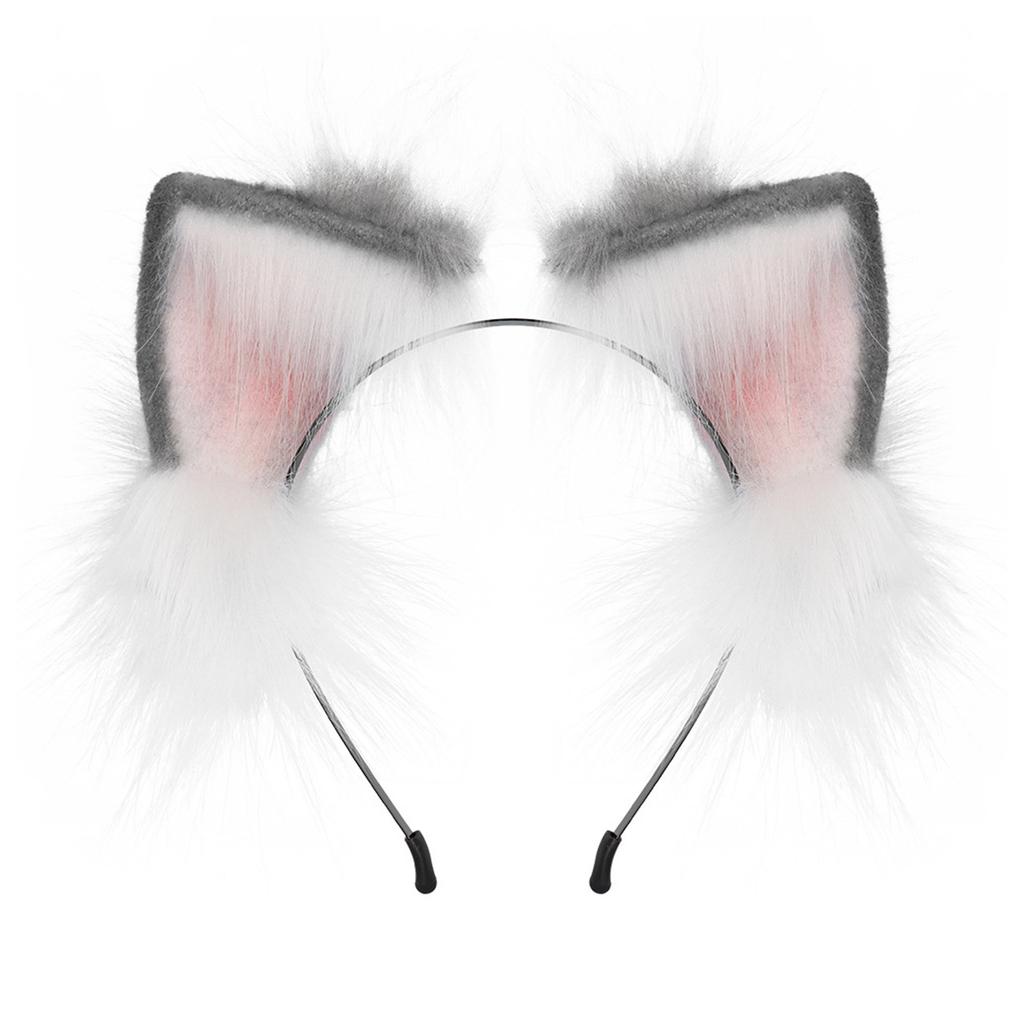 Cosplay Foxes Ear Headband Woman Students Carnivals Anime Character Hairband Cat Ear Headbands Plush Christmas Hair Hoop