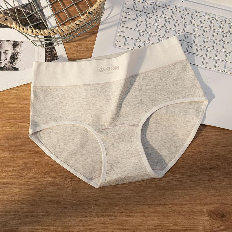 Women's Spring and Autumn Cotton 10A Antibacterial Breathable Extended Crotch Panties