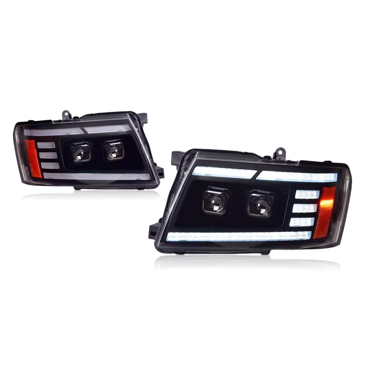

Fits 05-22 Nissan Patrol Y61: Headlight Assembly with LED Daytime Running Lights & Sequential Turn Signals.