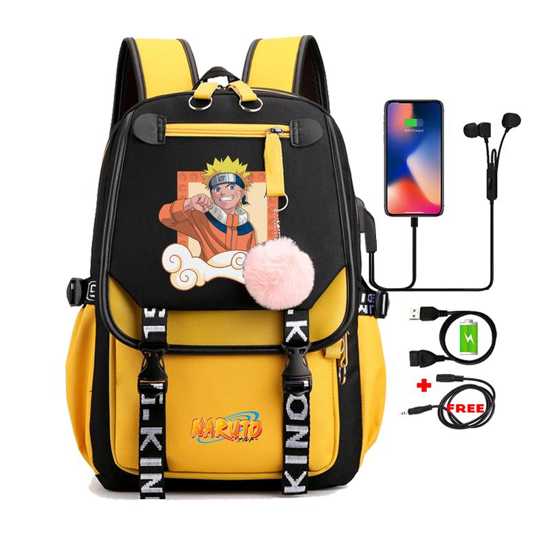 Anime Backpack for Teen Student Schoolbag Men Women Leisure Usb Travel Bag Boy Girl Back To School Backpack Rucksack