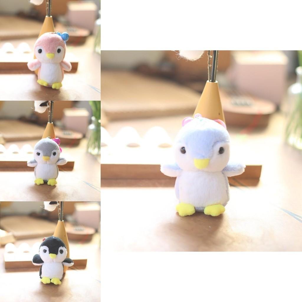 Fluffy Penguin Plush Toy Adorable Keychain Cartoon Bag Ornament Soft Stuffed
